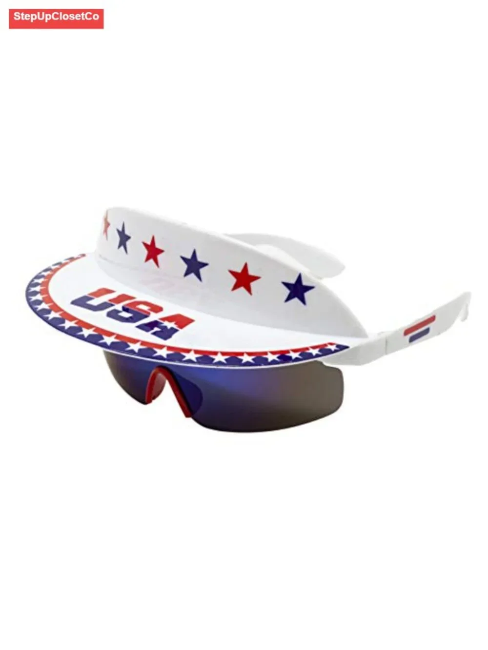 80s Retro Polarized Visor Sunglasses with UV Protection Cycling Shades